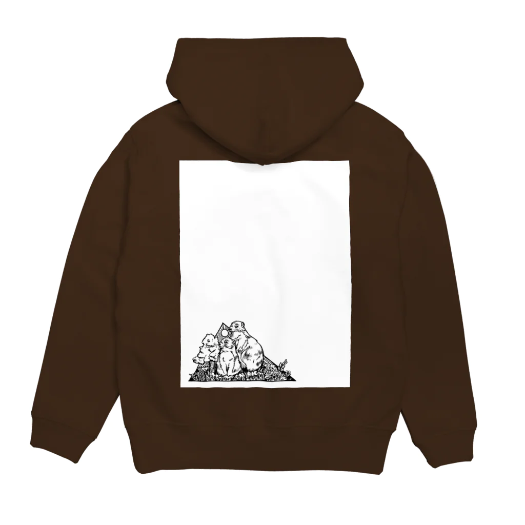 nvivetoのネイチャーシリーズ　プレーリードッグ ~Nature series prairie dog~ 白背景 Hoodie:back