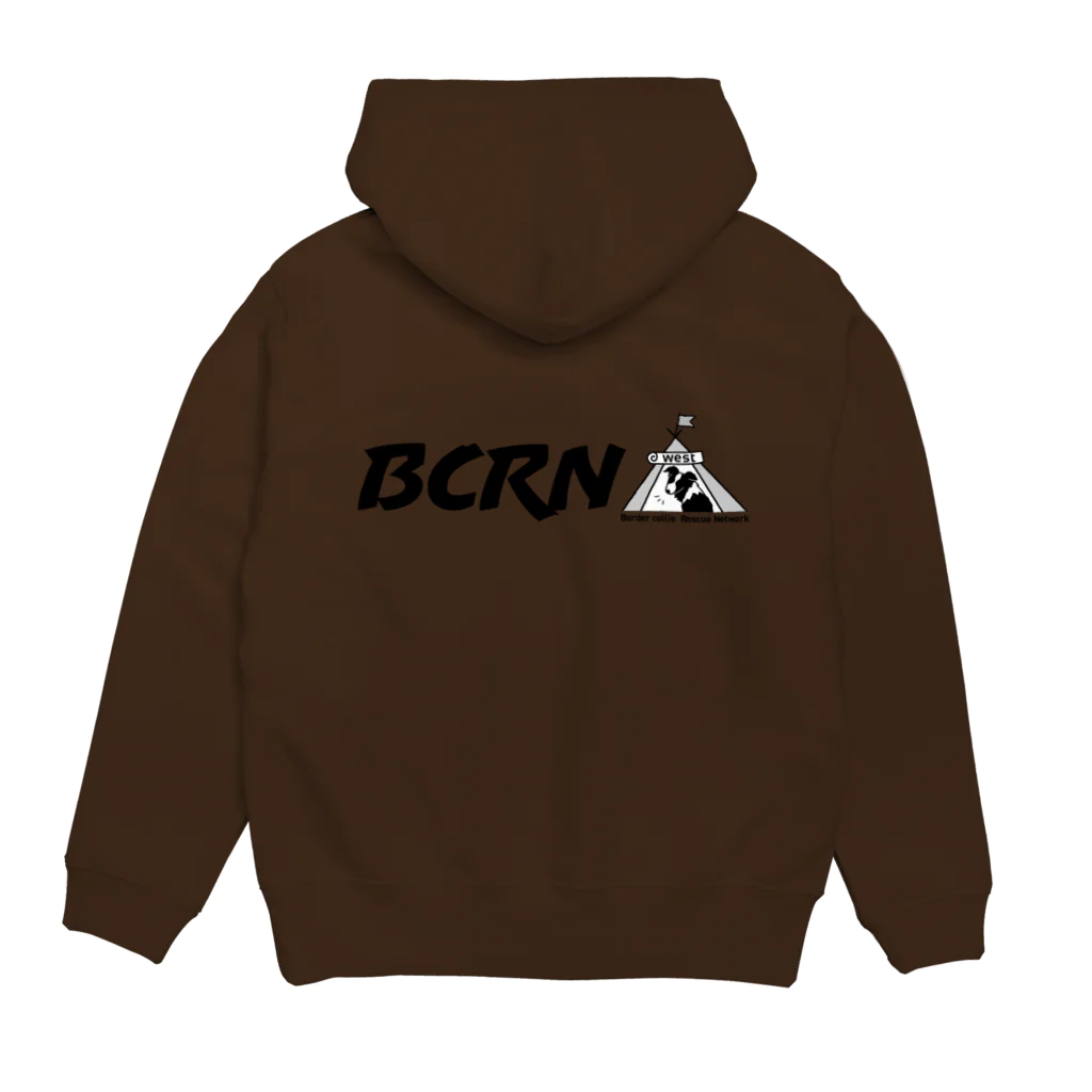 BCRN-westのBCRN-westオリジナルロゴ黒横 Hoodie:back