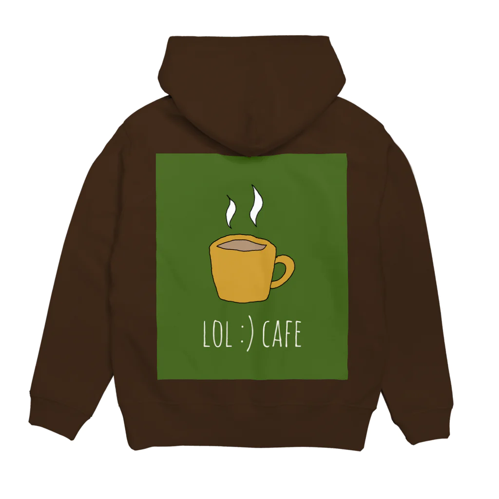 ロルカフェ。のlol_cafeのロゴ。 Hoodie:back