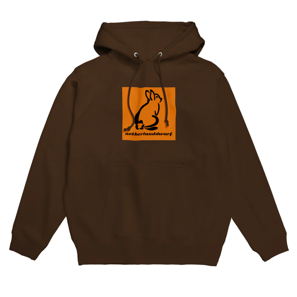 designfactory　GARAGE23のうさぎ　03　ネザーランドドワーフ Hoodie