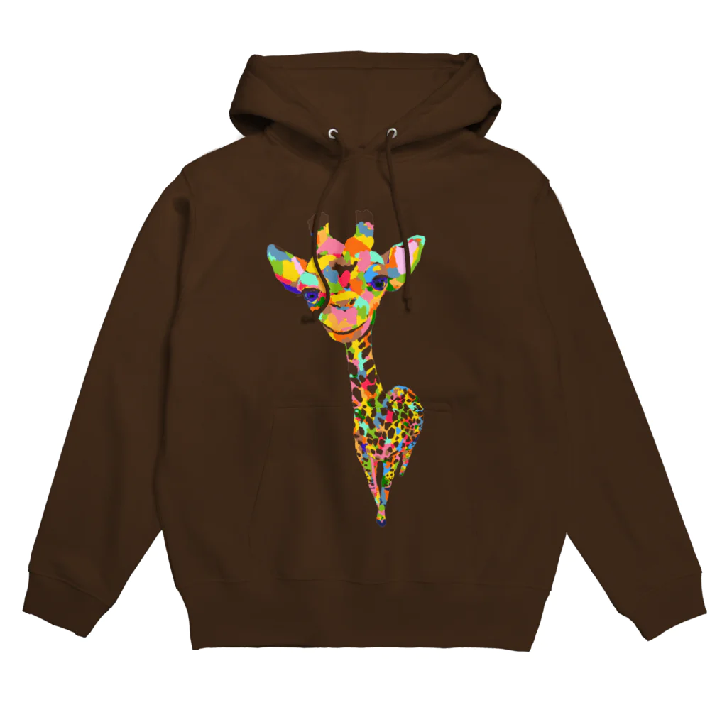 meiroのカラフルなキリン Hoodie