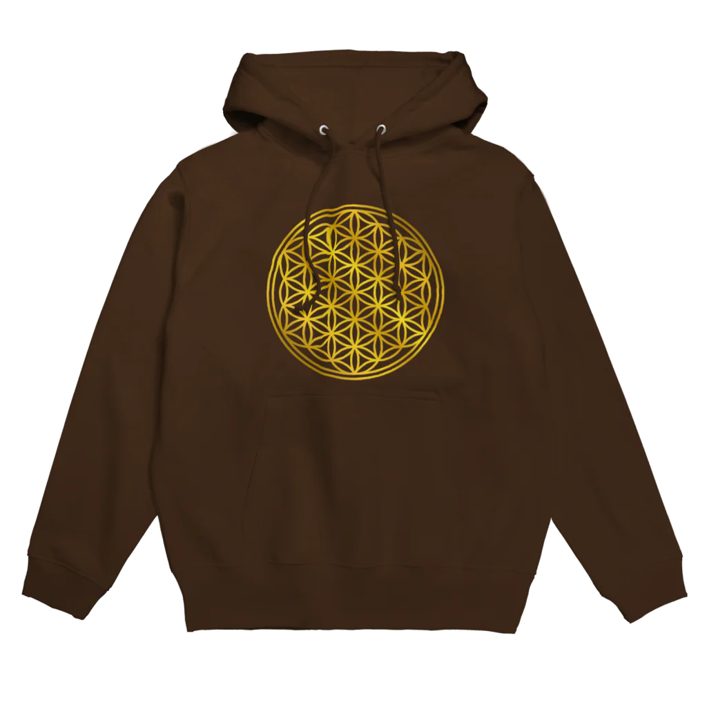 神聖幾何学屋のゴールド Hoodie