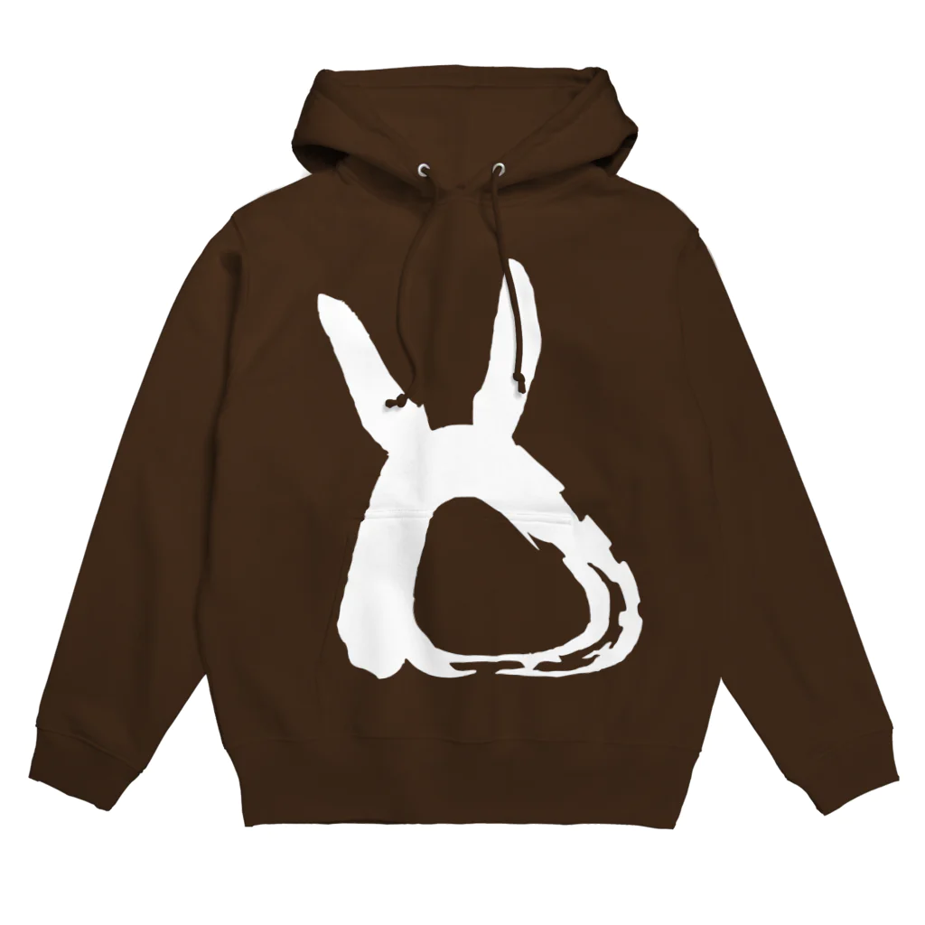 雑貨屋TOMOZOファクトリーの一筆ウサギ Hoodie