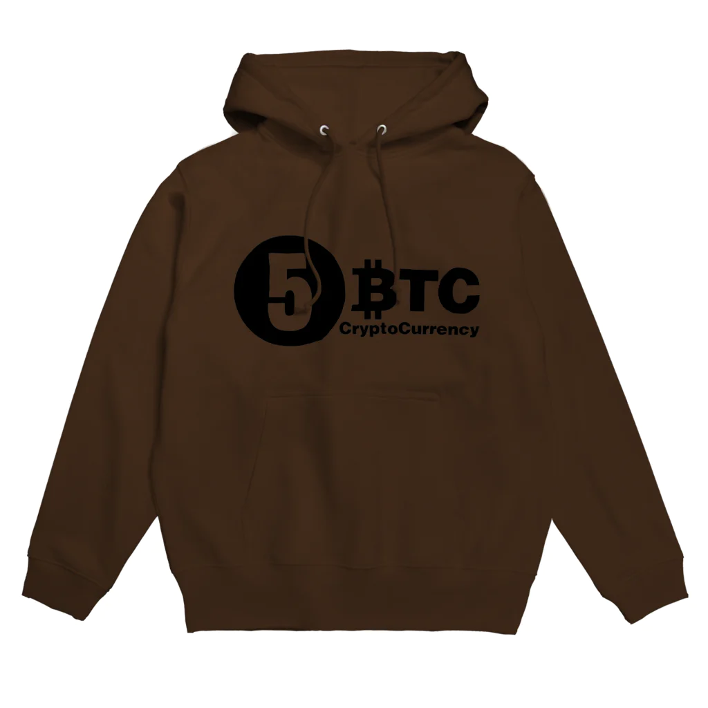 10BTCの5BTC(Black-Logo) パーカー