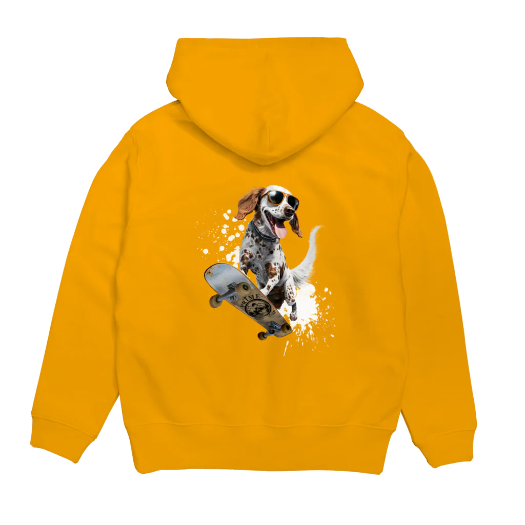 -BRIGHTS-のスケボー犬のおでかけ！skateboarding dog Hoodie:back