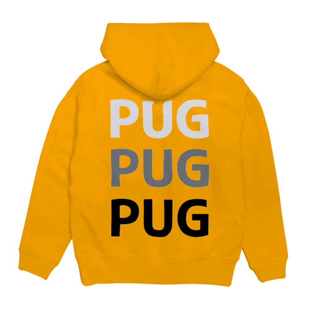 furebuhi　clubのグラフィックPUG！ パーカーの裏面