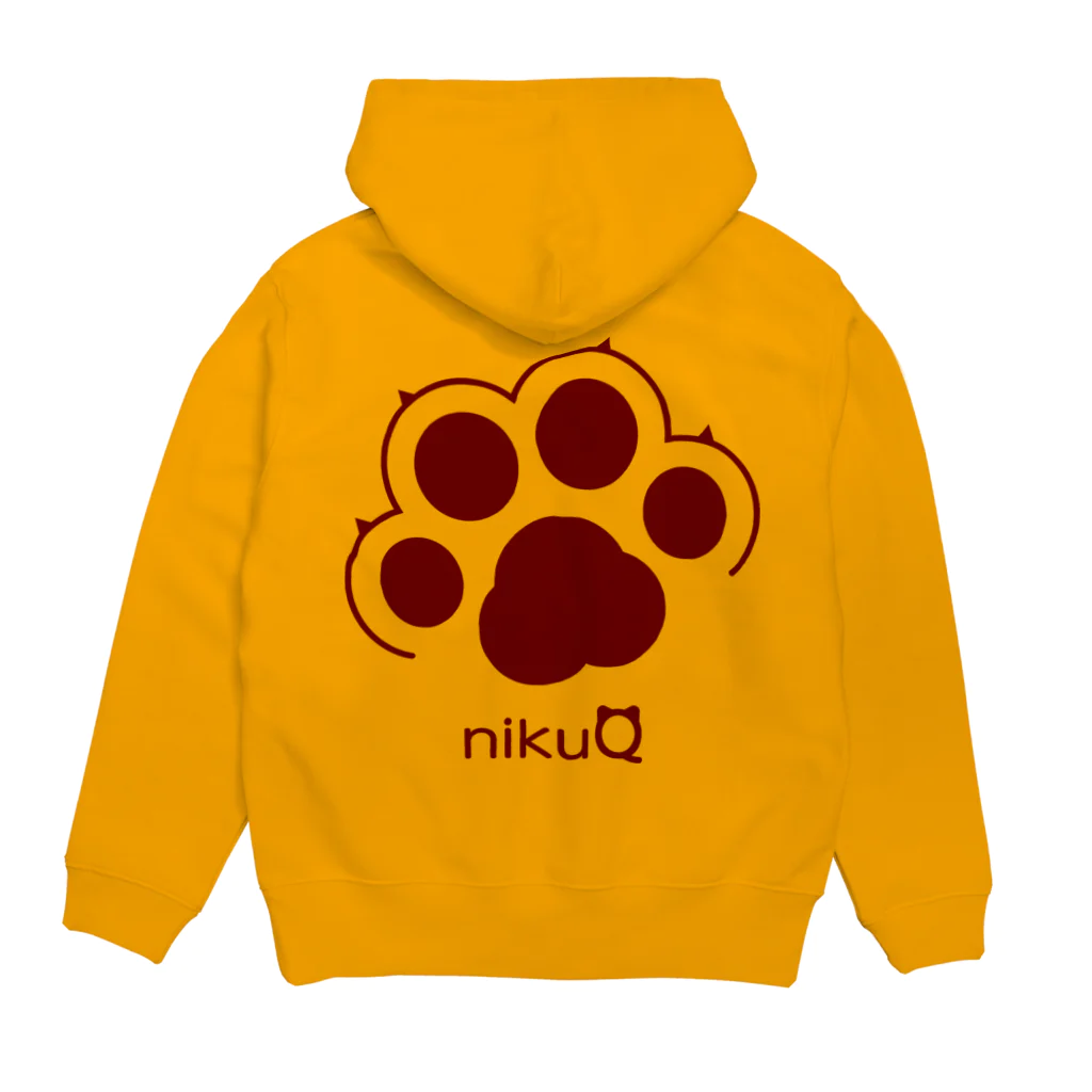 WebArtsの肉球をモチーフにしたオリジナルブランド「nikuQ」（猫タイプ）です Hoodie:back