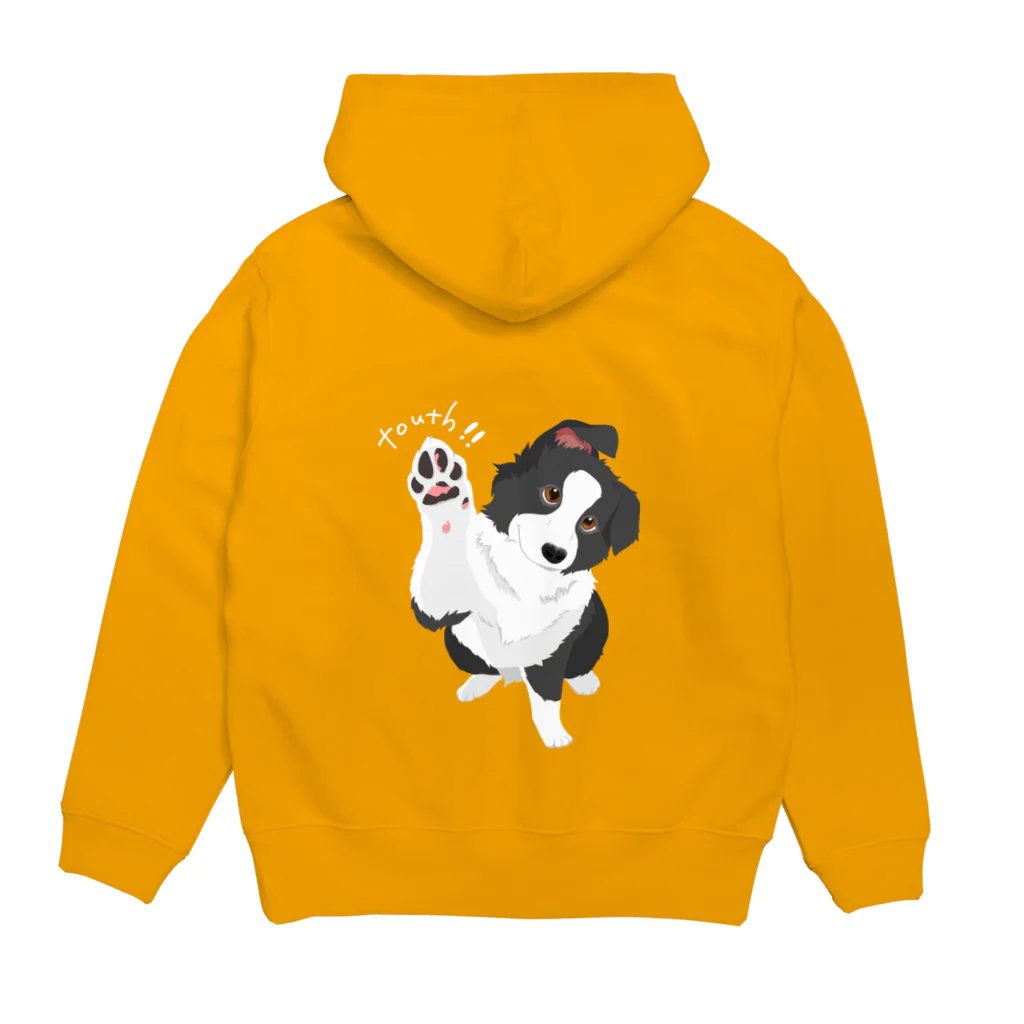 あにうぉるがぶのボーダーコリー（パピー） Hoodie:back