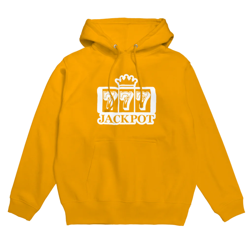 QUQU_WORKSのジャックポット スリーセヴン ホワイト Hoodie