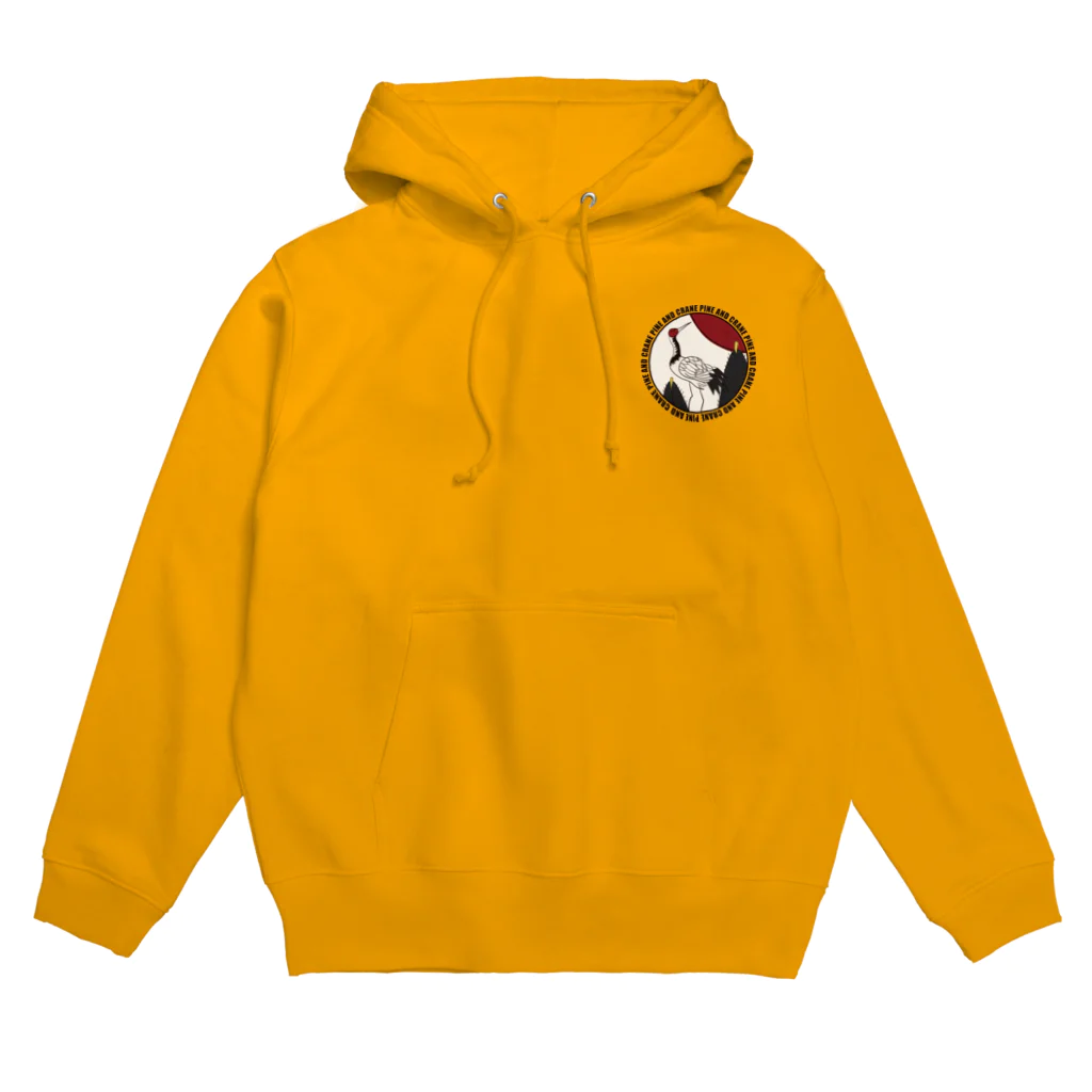 WebArtsのHanafuda January Design "Pine and Crane" 一月の花札「松に鶴」 Hoodie