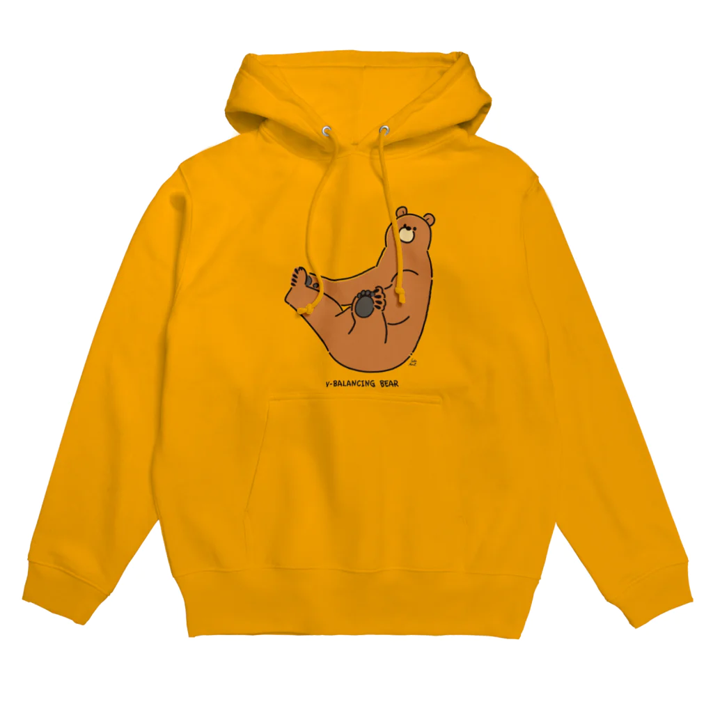 サトウノリコ*のV字バランスするクマ(いろ) Hoodie