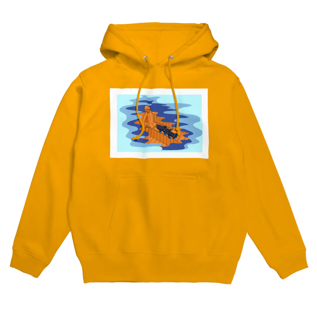 川魚親子の汽水域商店のシーラカンスとサウナ Hoodie