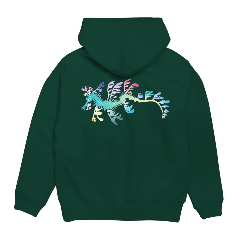 栗坊屋のリーフィーシードラゴン Hoodie:back