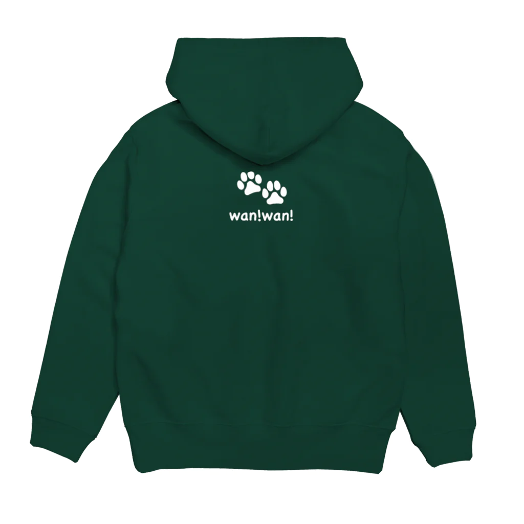 bow and arrow のパグ犬 Hoodie:back