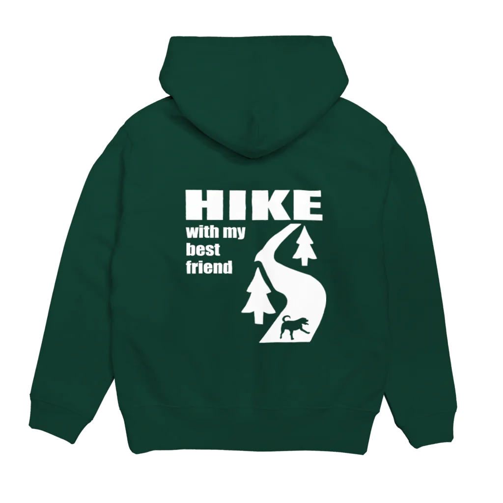 too muchの人間用のHIKE白 Hoodie:back