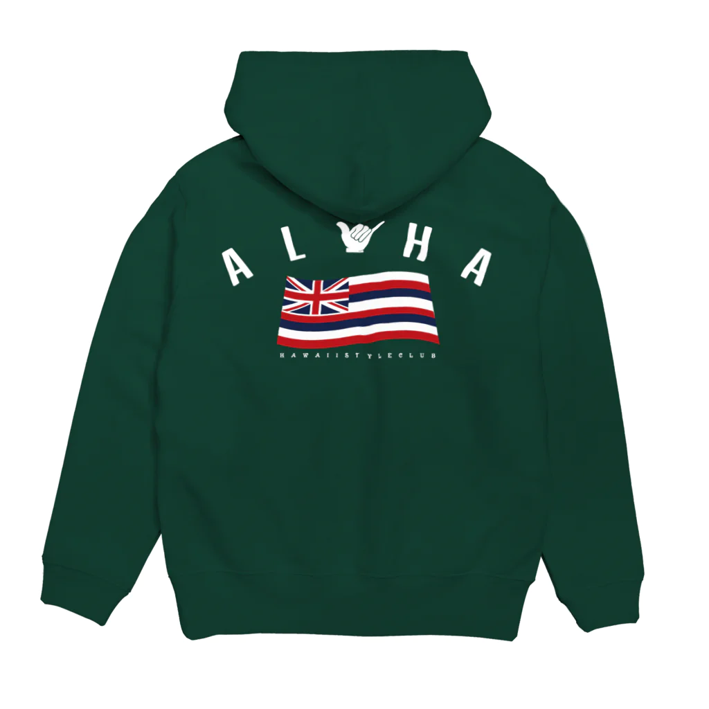 ハワイスタイルクラブの〔Back Print〕Aloha Flag 후디の裏面