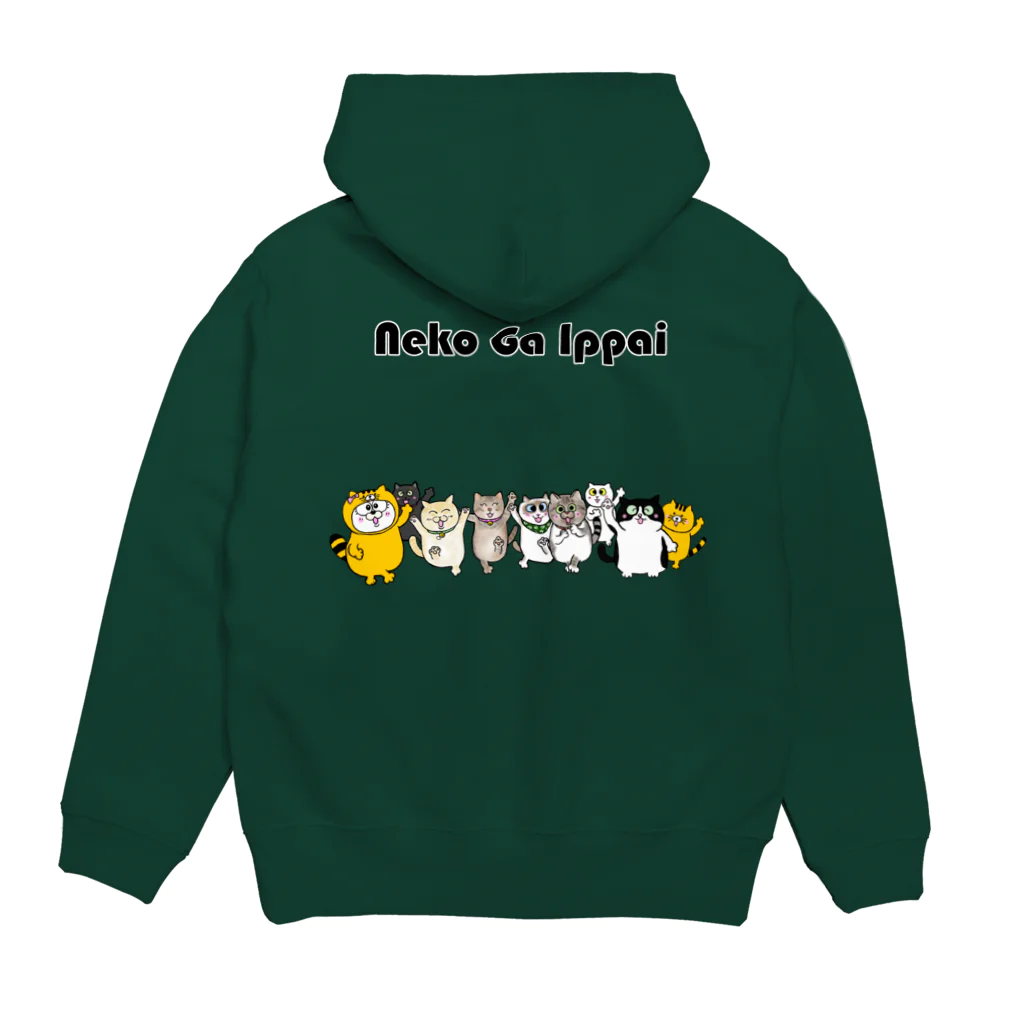 GorontaMotorsのねこがいっぱい Hoodie:back