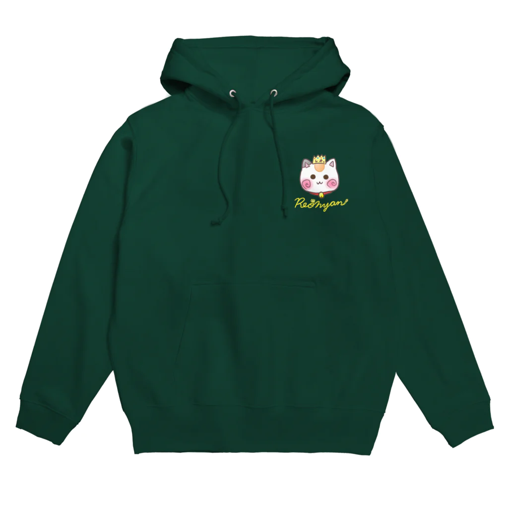 旅猫王子れぉにゃん👑😼公式(レイラ・ゆーし。)の顔だけ　表裏デザイン　黄色ロゴ Hoodie