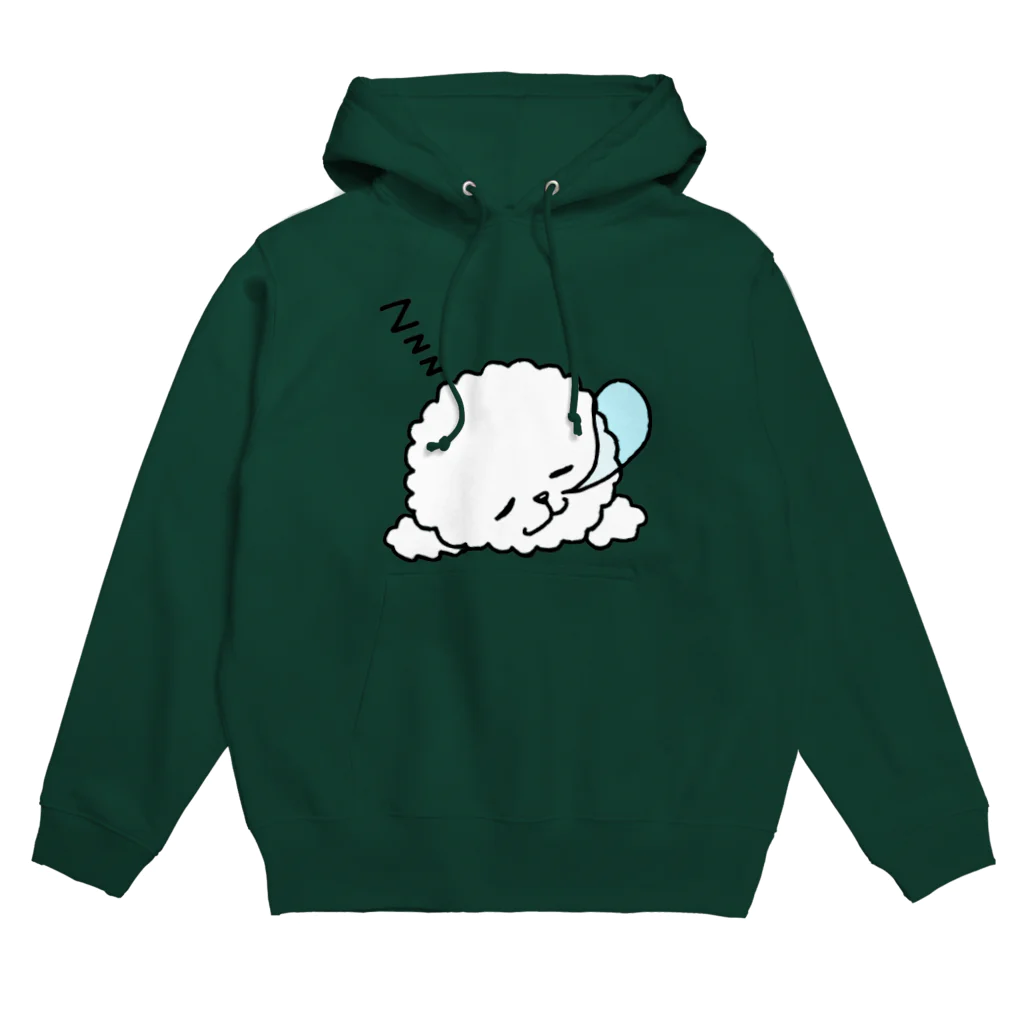 Cute mascot dogsのSleeping Bichon Frise Hoodie