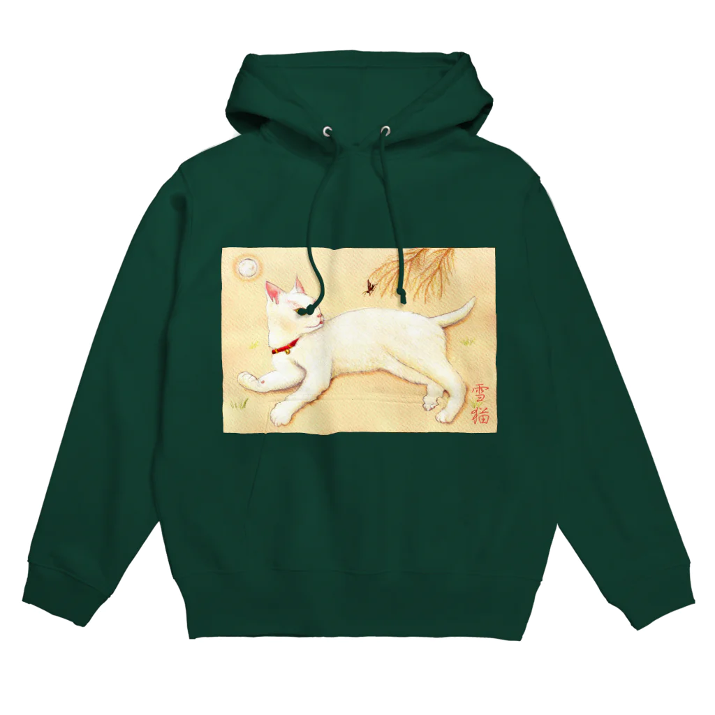 雪猫@LINEスタンプ発売中の秋の訪れ Hoodie