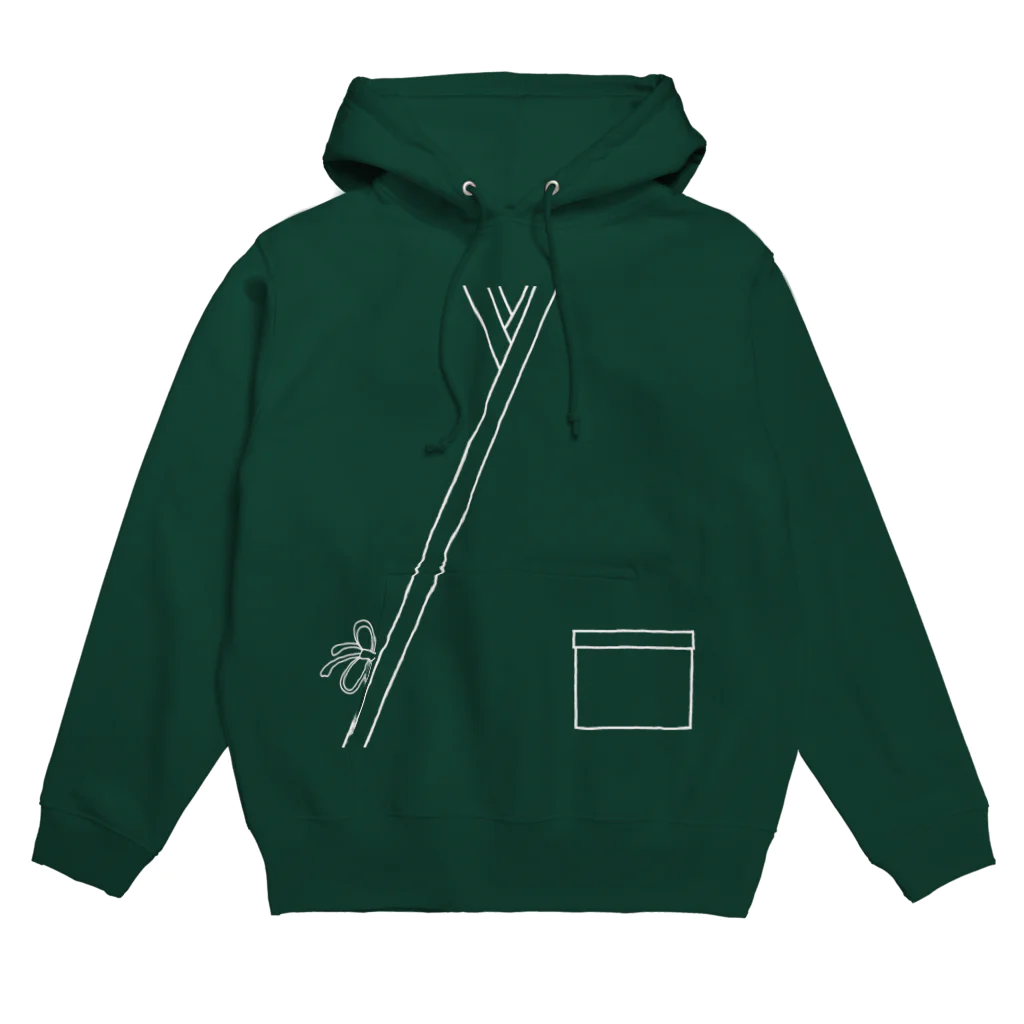 BOMBUのBOMBUさんの作務衣判襟・紐つき（白線） Hoodie