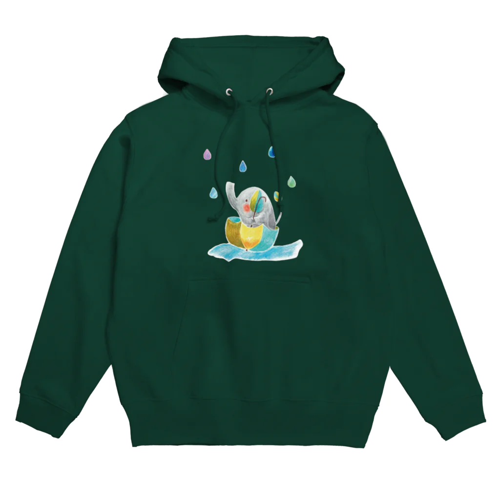 torisun shop (SUZURI)の雨ふりぞうさん2 Hoodie