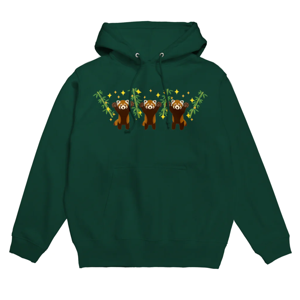 ハナドリカ SUZURI店のキラキラレッサーパンダ Hoodie