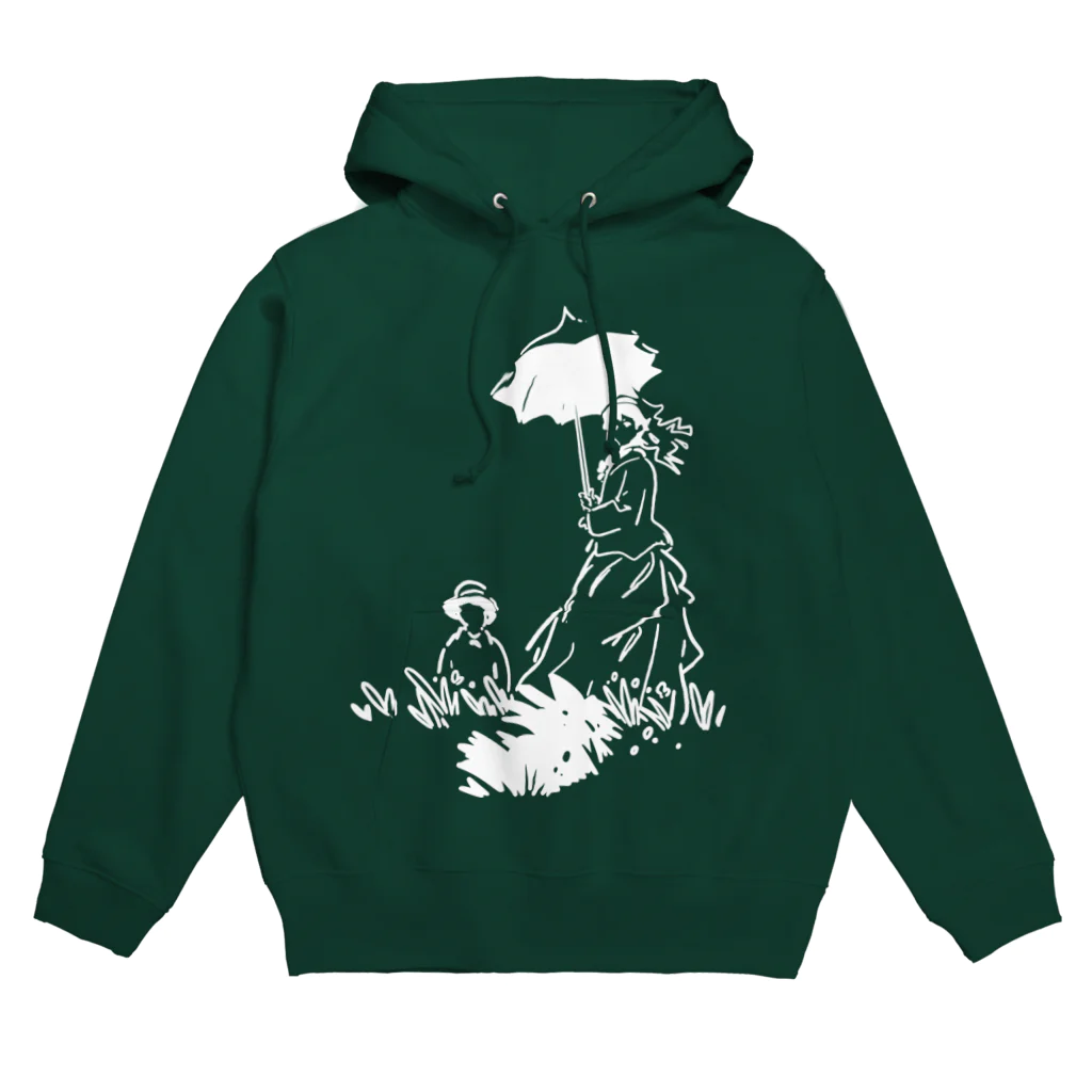 山形屋米店の白版＿クロード・モネ「日傘をさす女」 Hoodie