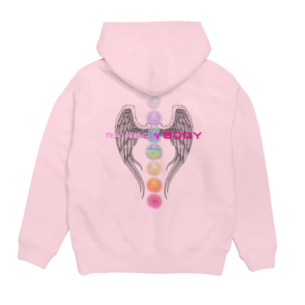 💖宇宙整体♪🌈♪こころからだチャンネル♪💖のA sophisticated mind and body Hoodie:back