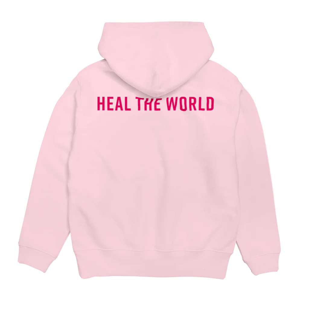 GreenCrystalのHeal the world パーカーの裏面