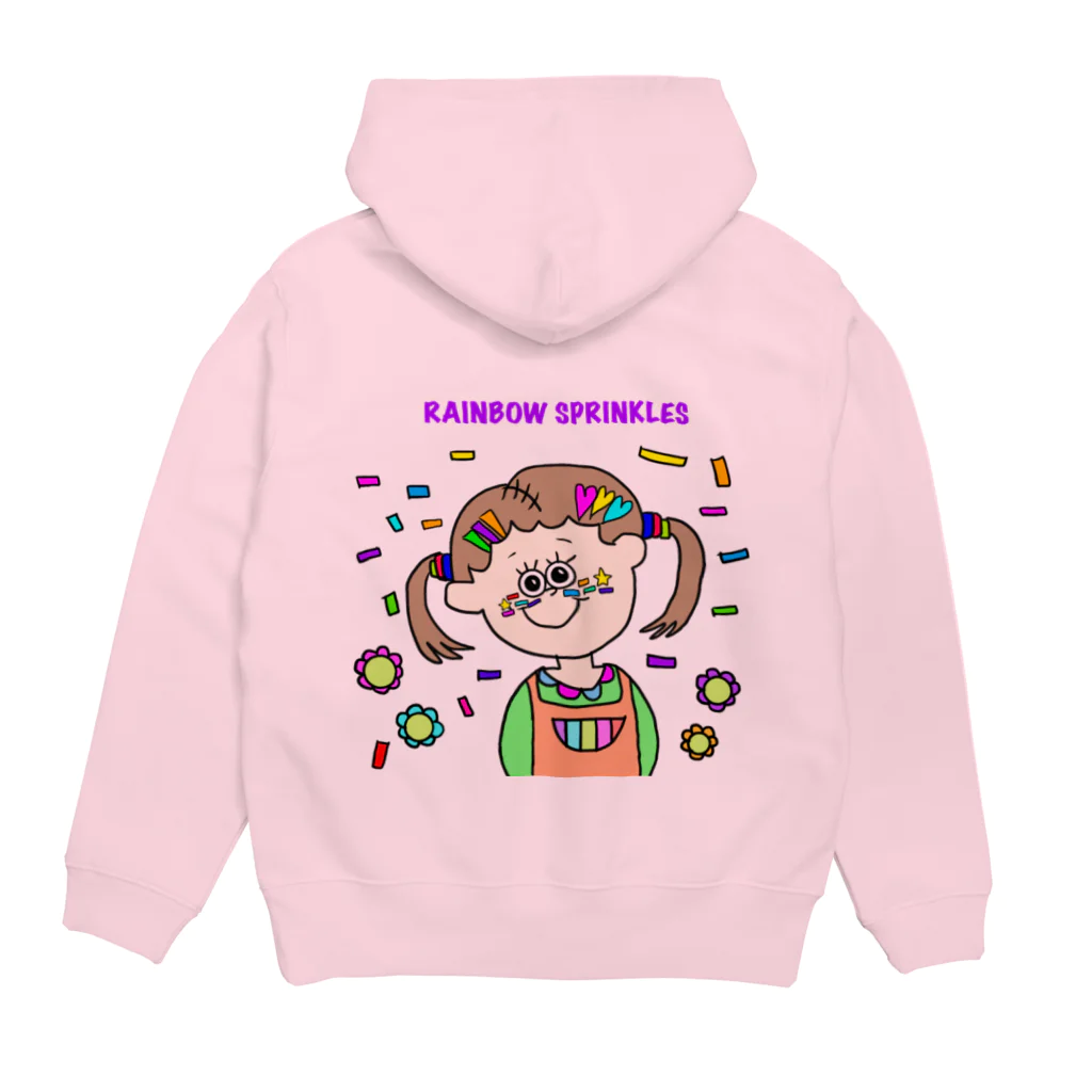 RAINBOW SPRINKLESのツインテールスプリンクルちゃん🌈 パーカーの裏面