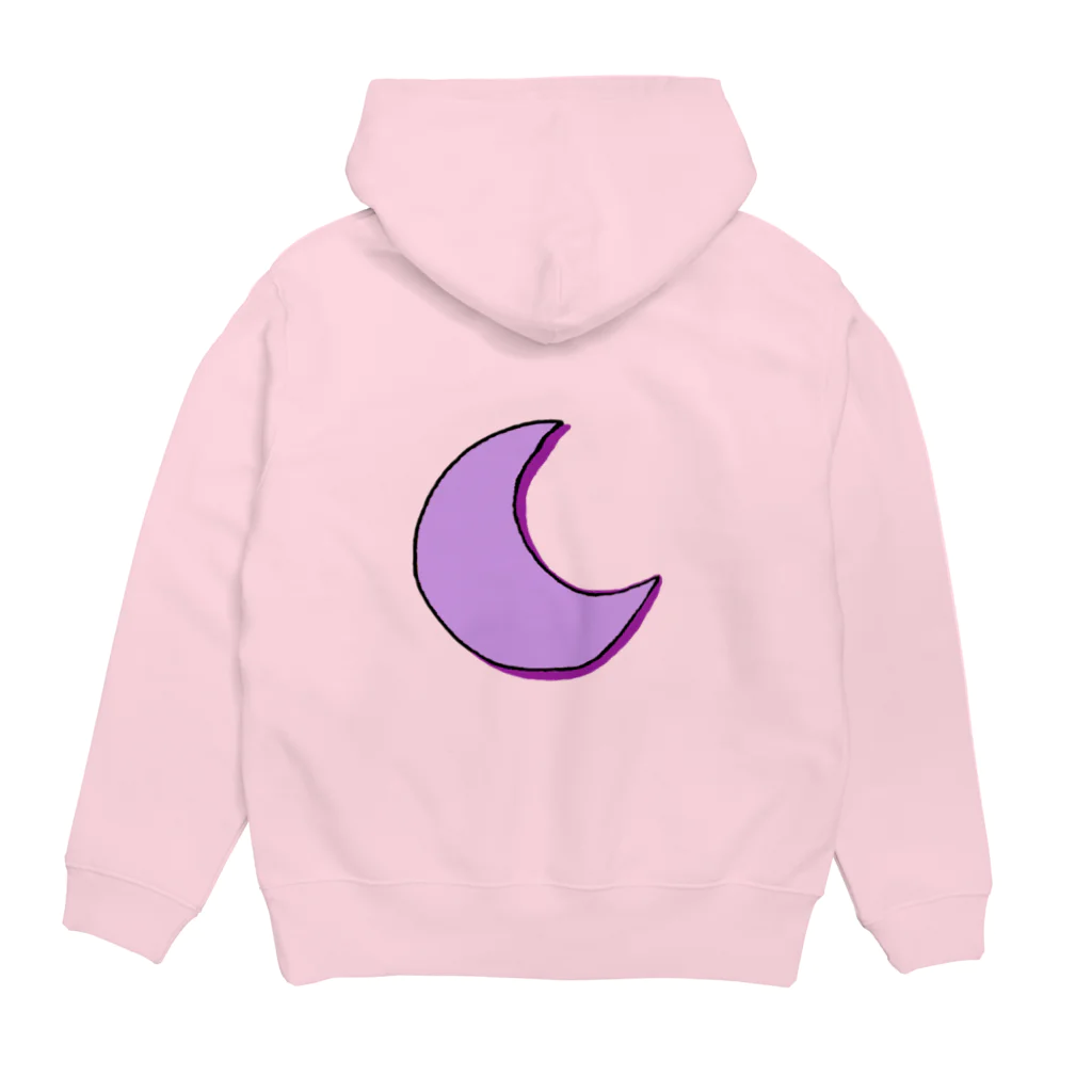 Humid Night(18°C)のnostalgia moon  Hoodie:back