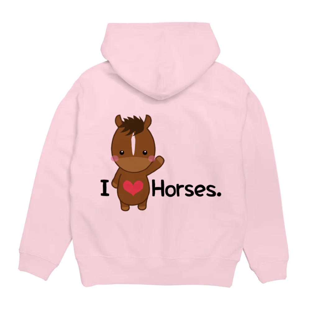 au♡lio アウリオのI love horse. パーカーの裏面