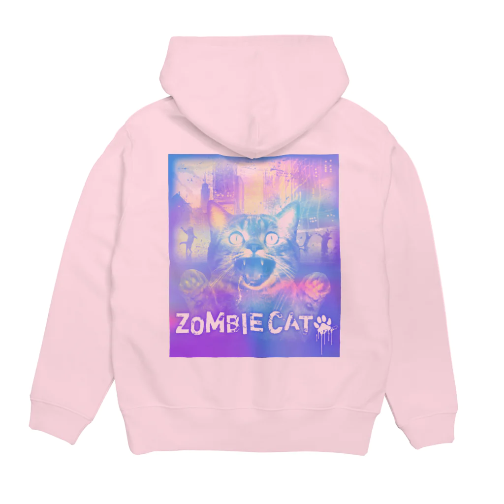 LOS AMBIT.のZOMBIE CAT pastel Hoodie:back