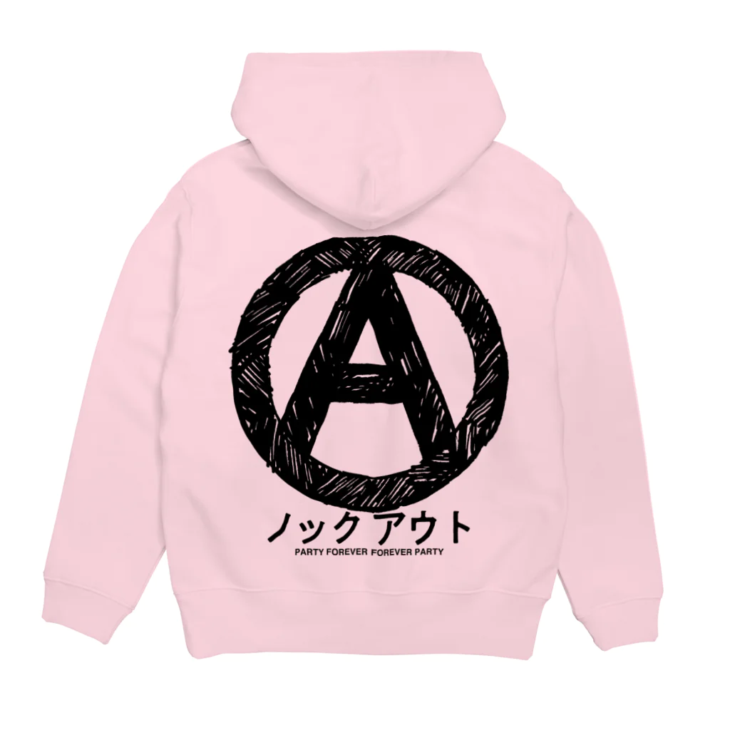 KNOCKOUTJROCKのノックアウト Anarchy mark Hoodie:back