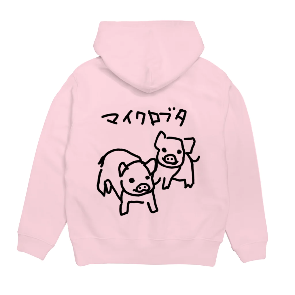 いきものや　のの（別館）のマイクロブタ Hoodie:back