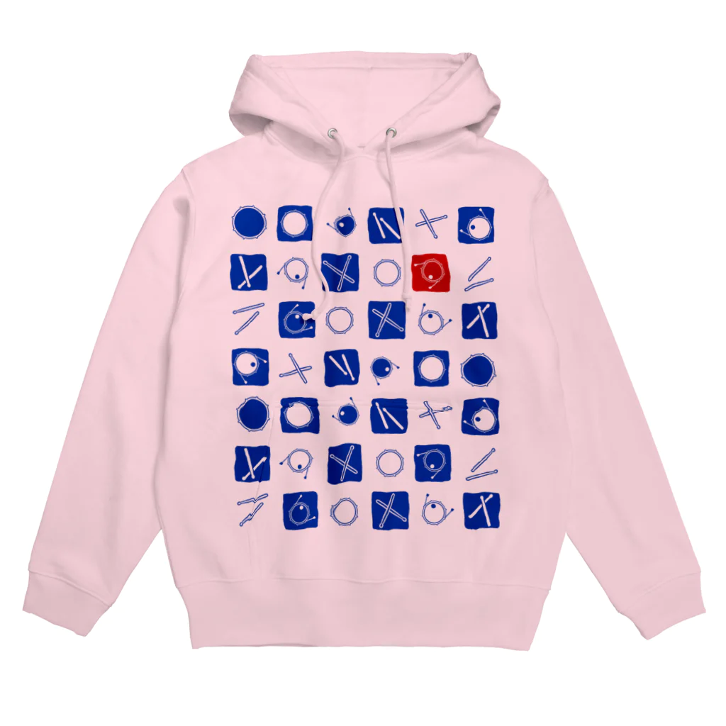 音楽と和の雑貨屋　たむたむの【ドラムの日2022】ドラム市松 Hoodie