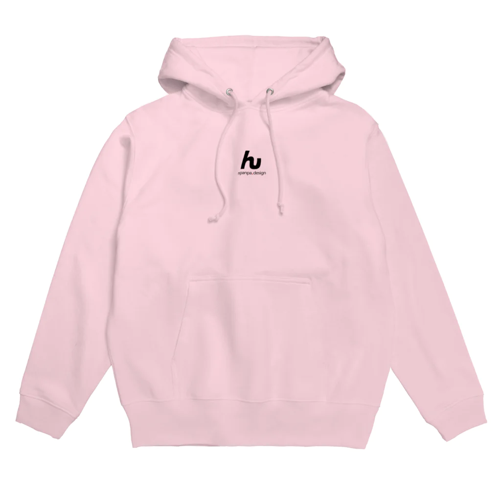 npanpaのんぱんぱ　「ん」パーカー  (ロゴ黒2) Hoodie