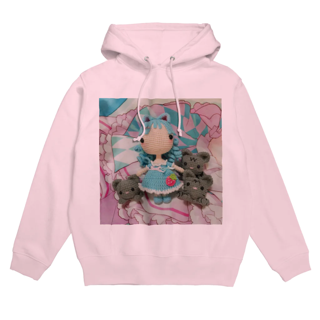 miku'ꜱGallery星猫のあみぐるみラゼルと3匹の猫 Hoodie