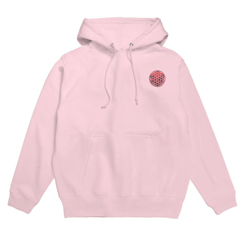 神聖幾何学屋のレッドガーネット Hoodie