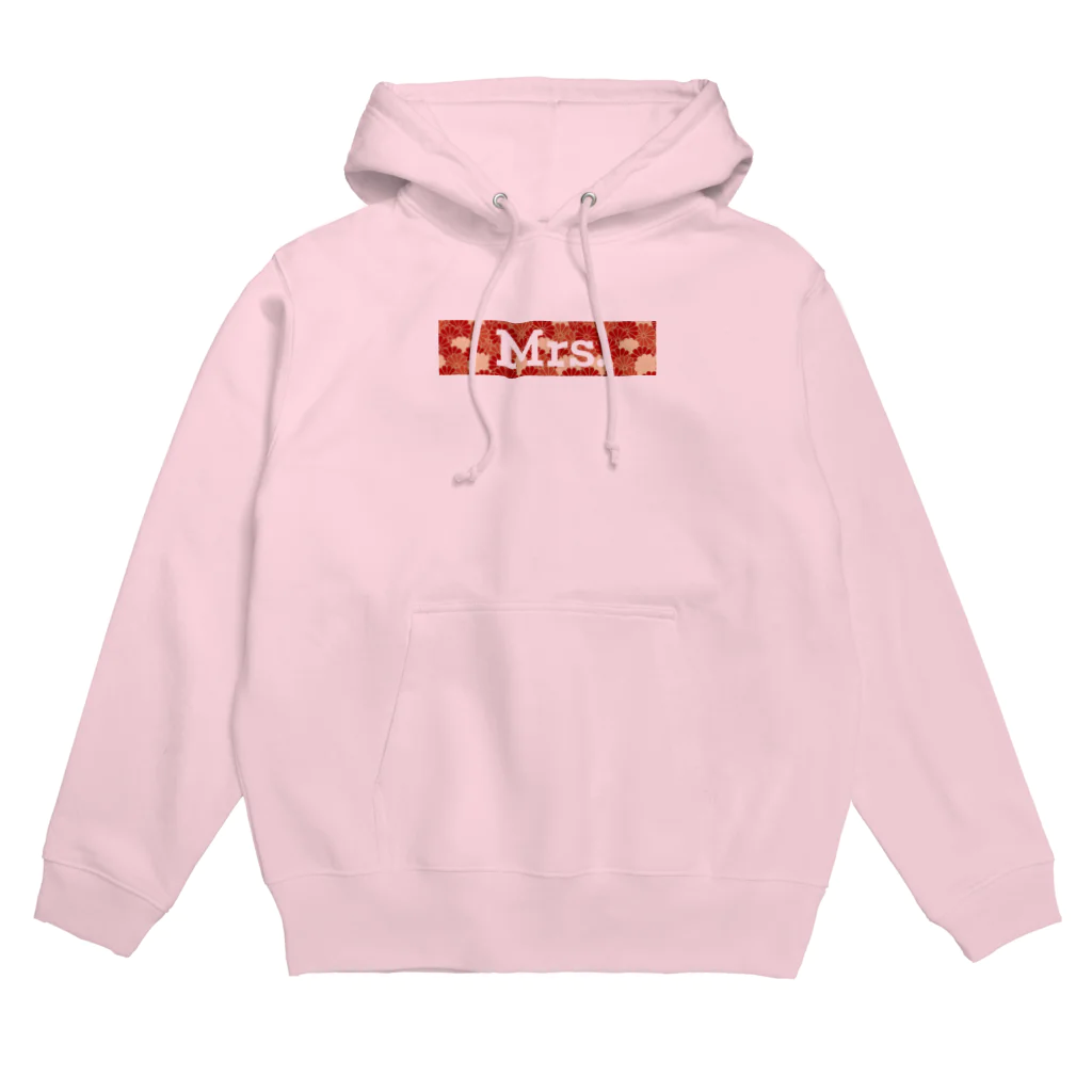 ペアTシャツ屋のシバヤさんのペア(Mrs.)和柄赤 Hoodie