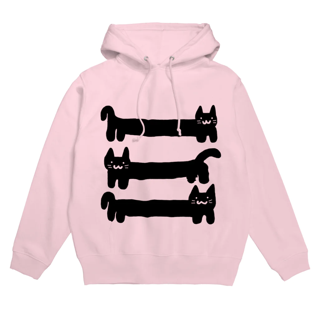 учк¡✼*のなが～いくろねこ Hoodie