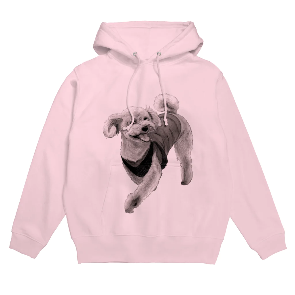 yukana-bellのトイプードル　鉛筆画 Hoodie