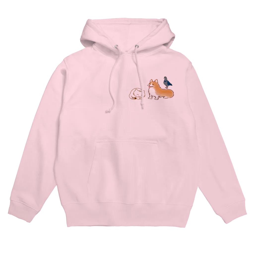 CHIKUSHOの仲良し動物コンビパーカー Hoodie