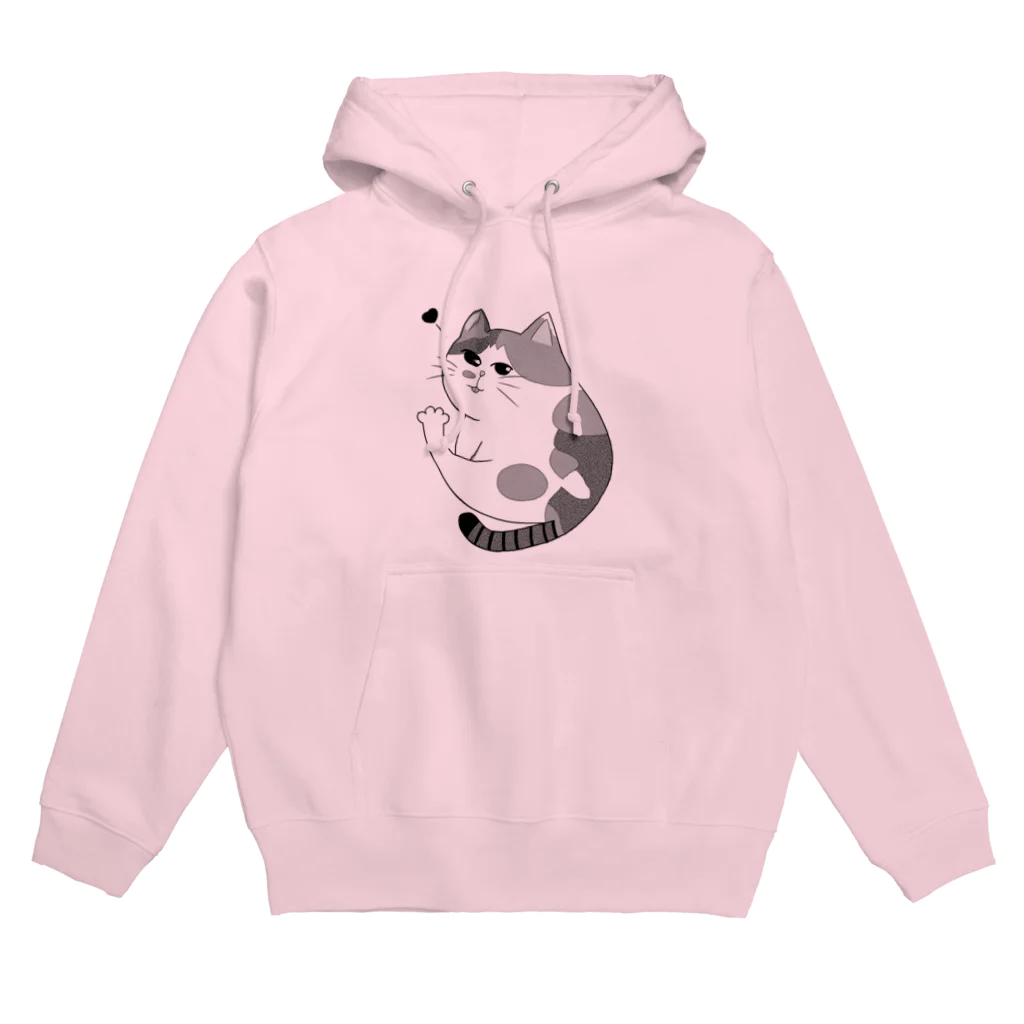 まこーた商店📦のコミックタッチ三毛ちゃん🖤🤍🖤 〘モノクロ 〙 Hoodie