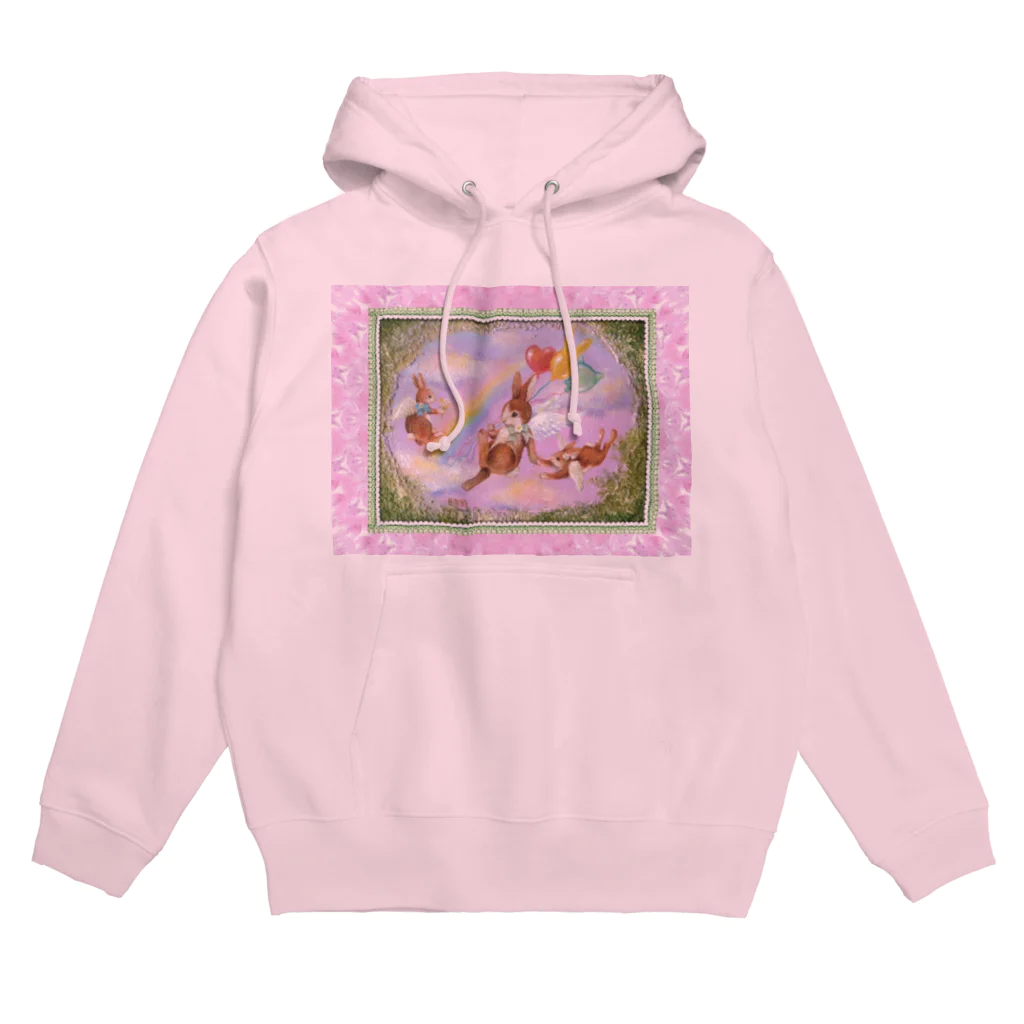 LUNASALA(ルナサラ)のAngel rabbits 🐇🐇🐇 Hoodie