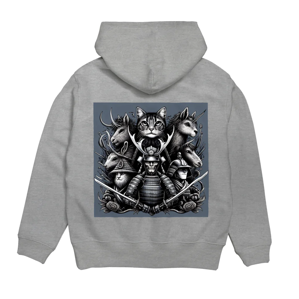 bycatの侍大将とshinobi達 Hoodie:back