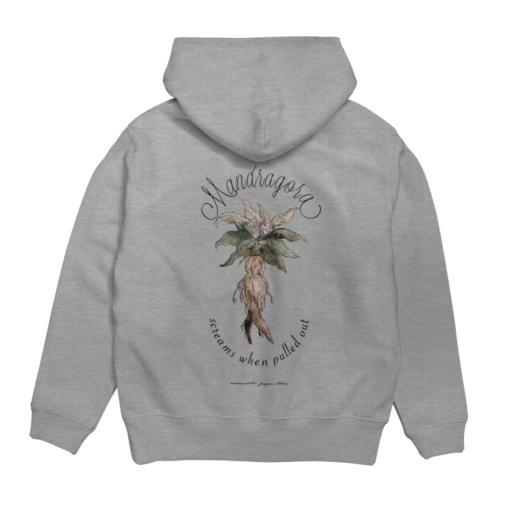 nemunoki paper itemのマンドラゴラ Hoodie:back