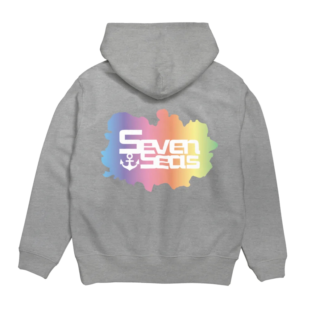 セブンシーズ Online StoreのSeven Seas 限定ロゴ（レインボー） Hoodie:back