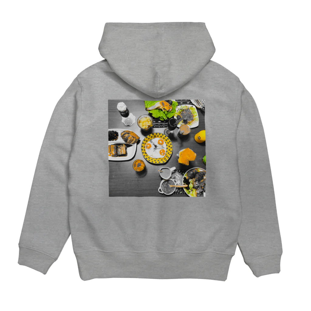 okioのあいは食卓にある Hoodie:back